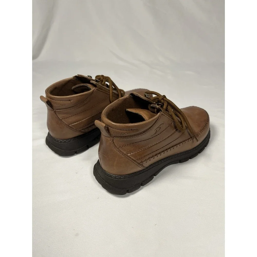 Dr. Scholl's Brown Leather Chukka Ankle Boots Men's Size 7.5 Comfort Casual